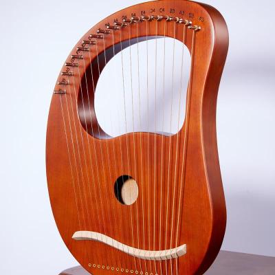 China Solid 15 String Wooden Lyre Harp Popular Musical Instrument for sale