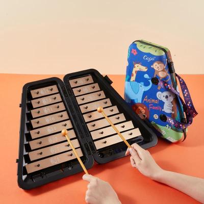 China Eco-friendly 16 Notes Xylophone Toy Musical Instrument Percussion Toys Kids Glockenspiel for sale