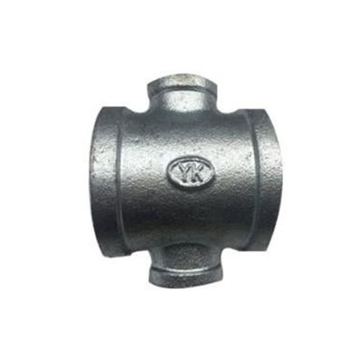 China Factory direct sales galvanized iron four way malleable pipe fittings DN50X25 for sale