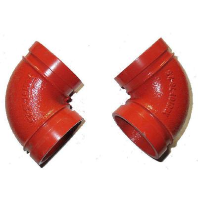 China Professional Supply 90 Degree Grooved Elbow Grooved Pipe Fittings DN65 PN2.5Mpa for sale