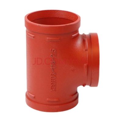 China Manufacturer Mechanical Supply DN100 PN2.5Mpa Tee Grooved Pipe Fittings DN100 PN2.5Mpa for sale