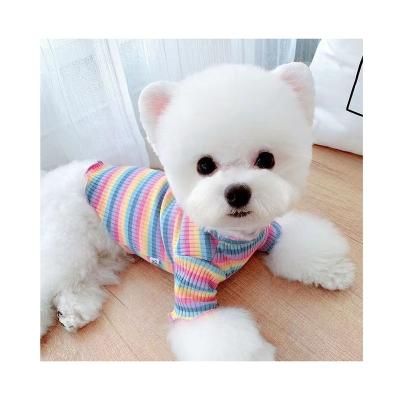 China Sustainable Trending Products Ease Latest Four Seasons Designing Fancy Mixed Fabric Dog Outfits Pet Clothes Base Coat for sale