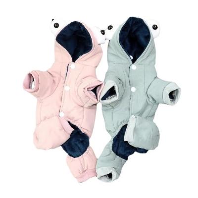 China Sustainable Trending Products Comfort Latest Fancy Designing Cotton Big Eye Coat Clothes Dog Coats Pet Clothes for sale