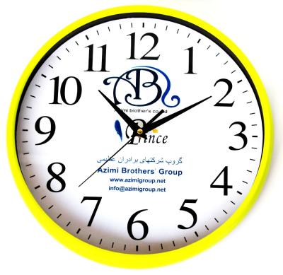 China Antique Style Customized Clock 12 Inch Advertising Promotion Gift Quartz Analog Plastic Plastic Wall Clock Cheap Clock for sale