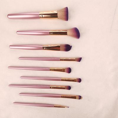 China Angular blush foreign trade factory wholesale set brushes, wooden handle new fiber soft hair beauty tools x874 for sale