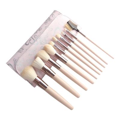 China Angular Blush Frontier Manufacturers Wholesale New Makeup Pink Set Brushes, x884 Loose Brush 10 Sets for sale