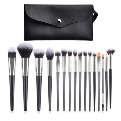 China Angular blush black base new 16 eye makeup brush set, a full set of makeup tools available other makeup brushes x954 for sale