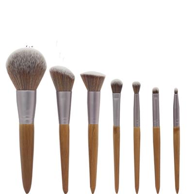 China Angular blush 7 pieces makeup brush wooden scatter powder foundation brush, manufacturers direct sales x968 for sale