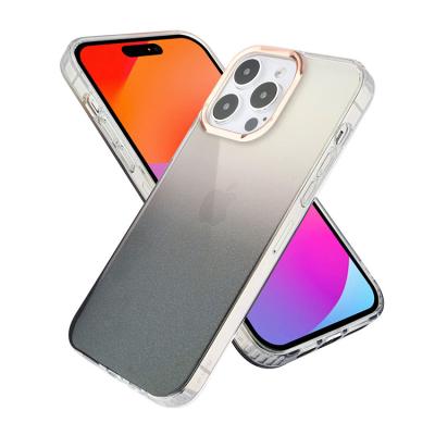 China Shockproof Gradient Shockproof Crystal Star Glitter Star Galaxy TPU PC Phone Cases For iPhone With Bezel Camera Screen Protector for sale