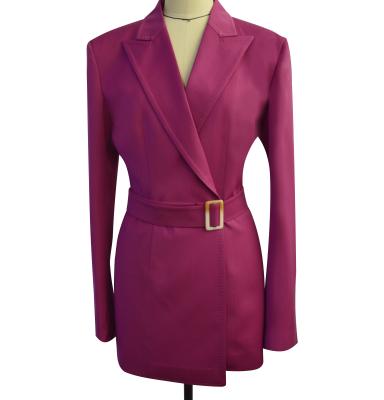 China OEM anti-shrink slim fit blazer for women ladies desgin office new suits hot sale fashion double breasted suit for sale