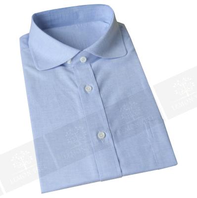 China Light Blue Pure Cotton Fabric MTM Long Sleeve Oxford Shirt Men's Casual Oxford Shirts for sale