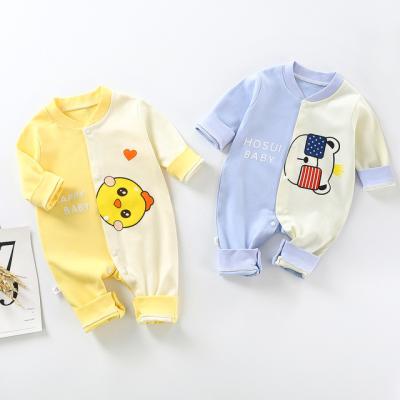 China Dropshipping 100% Cotton Long Sleeve Baby Romper Cartoon Baby Romper Jumpsuit Baby Romper For Newborns for sale