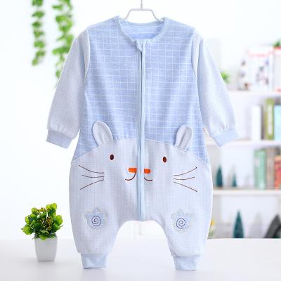 China Sleeping Bag Kids Anti-shrink Baby Anti-kick Cotton Pajamas Kids Thick Colorful One-Piece Romper for sale