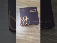 Custom Stamped Logo Foil Small Hot Chocolate Bon Bon Packaging Gift Boxes for Safe
