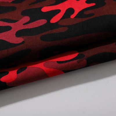 China New Fashion Red Camouflage Cotton Fabric Tear-resistant Cotton Material 100% Soft Fabric For Clothes for sale