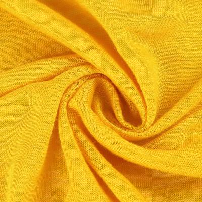 China High quality 100%linen jersey knitted plain fabric jersey canvas tencel for sale