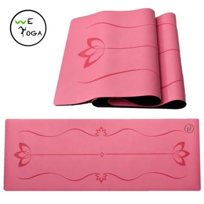 China Best Selling Durable ECO Euro Fitness Natural Rubber Printing Bikram PU Yoga Mat for sale