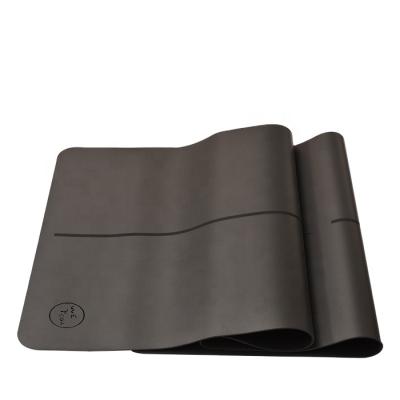 China Durable OEM Engraving Black Natural Rubber PU Material 1 Yoga Mat for sale