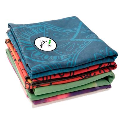 China Durable Wholesale Private Label Microfiber Yoga Mat Hot Towel Non-slip Yoga Mat Towel for sale