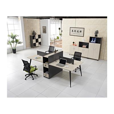 China Modern Affordable Office Workstation Contemporary Hot Sale Office Furniture Administrative Staff Office Workstation Open Table With Cabinet for sale