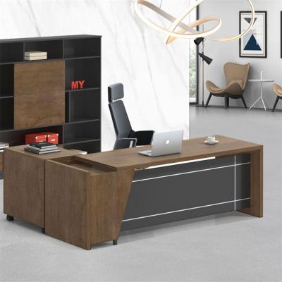 China Office Furniture Solution Factory Supplier Office Furniture Wooden Desk Elegant L Shaped Executive Desk for sale