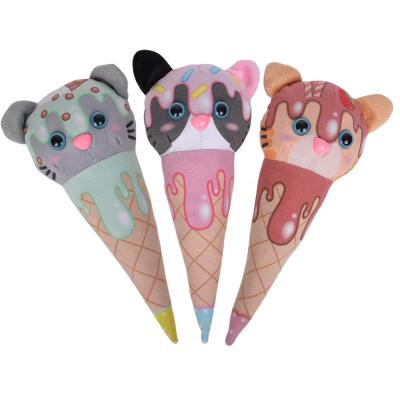 China Custom Cute Stuffed Animal Baby Durable Kids Food Soft Toys Cat Promotion Crane Machine 8.5 Inch Small Ice Cream Soft Toys for sale