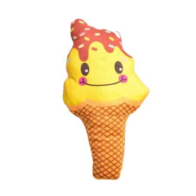 China Durable Custom Stuffed Kawaii Cute Food 8.5 Inch Multicolor Printing Ice Cream Plush Toy for sale