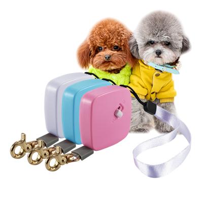 China Stocked Mini Nylon Retractable Dog Leash Pet Lead Training Dog Chain for sale