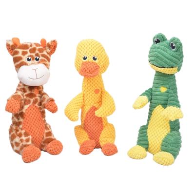 China Duck Giraffe Frog Long Size Viable Squeaky Pet Toy Soft Dog Toy for sale