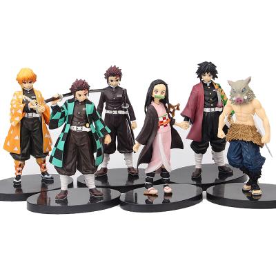 China Anime Collectibles Series Toys 28 Styles Demon Slayer Nezuko Kamado Kochou Shinobu Cake Decorating Action Numbers for sale