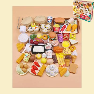 China Intelligence Development Educational Toys Plastic Baking Toys Simulated Chinese Western Food Barbecue Picnic Party Cooking Game Set For Kids for sale