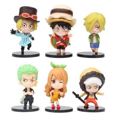 China Anime Series Collectible Toys 12 Styles Japanese Anime Model Cake Decoration One Piece Luffy Action Numbers for sale