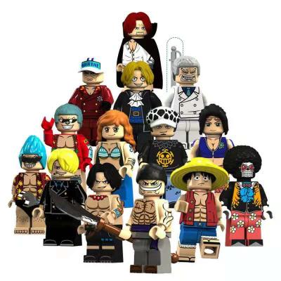 China City series building blocks legoinglys Monkey D Luffy mini one piece campatible action numbers anime kids toys diy for sale