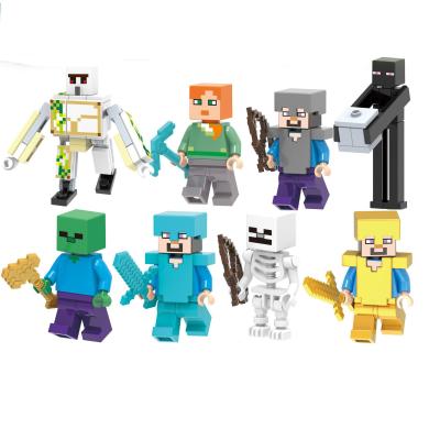 China Toy My World zombie building blocks mine action building skeleton mini craft figures compatible with legoinglys for sale