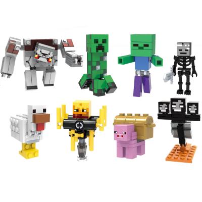 China Mine Action Zombie Monster Rock Building Toy My World Chick Building Blocks Skeleton Red Figures Mini Craft Animals for sale