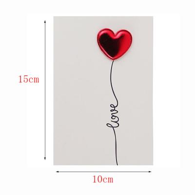 China China DIY 3D Love Anniversary Valentine's Day Leather Greeting Card for sale