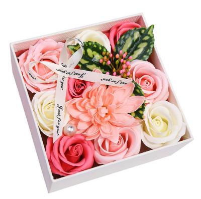 China New Handmade Soap Flower Bouquet Flower Soap Custom Boxes Valentine's Day Mother's Day Rose Gift for sale