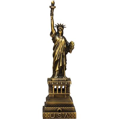 China Hot Selling Europe Retro Metal Crafts Exquisite Statue Liberty Statue Handicraft Indoor Decor Souvenir Tabletop Gifts For Birthday for sale