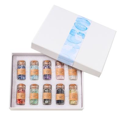 China Europe tarmac drift bottle natural crystal stone degaussing gift set wishing bottle crystal ore ornament ornaments for sale