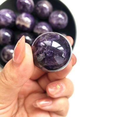 China Natural Ball Decoration Europe Amethyst Rough Stone Polished Home Decorative Crafts Ornaments for sale