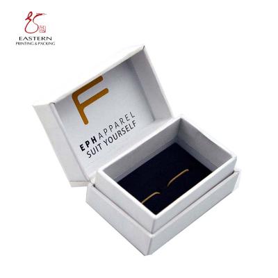 China Handmade Custom Paper Cardboard Boxes Packaging Jewelry Ring Cufflinks Box for sale