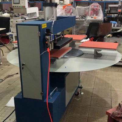 China Textile Inspection & fabric & pneumatic t-shirt heat press machine four stations plate garment factory/carousel for t-shirt label printing automatic sublimation printing machine for sale