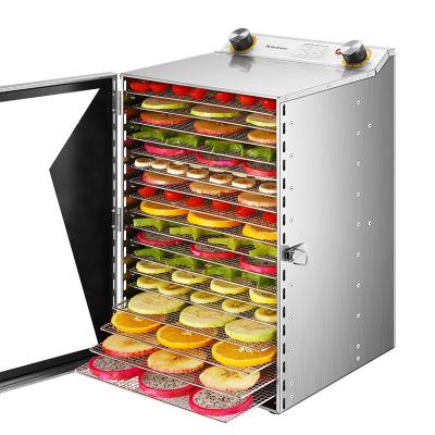 China food & Beverage Shops Stainless Steel Commercial Trays 18 Fruit Vegetable Food Dehydrator Meat Drying Machines for sale