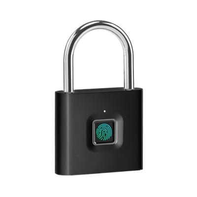 China Smart Locks Zinc Alloy Waterproof Biometric Keyless Security Door Battery Automatic Fingerprint Padlock for sale