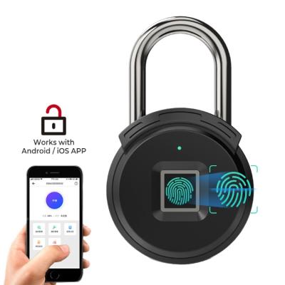 China New APP Authorization Door Fingerprint Smart Remote Keyless Zinc Alloy Mobile Lock Zinc Alloy Smart Door Padlock With App for sale