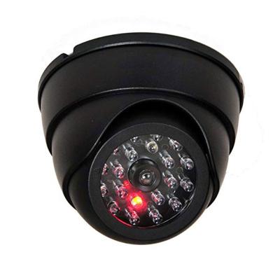 China CCTV Red CCTV Fake Battery Waterproof Black Dummy Home Security Camera / Waterproof LED Camera With Flashing Red LED Fake Camara for sale