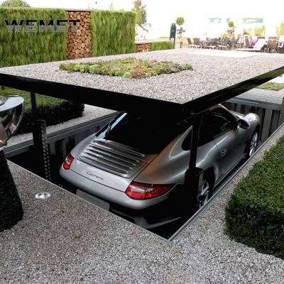 China Hydraulic scissor car parking lift platform underground garage two levels scissors hydraulic parking system zu verkaufen