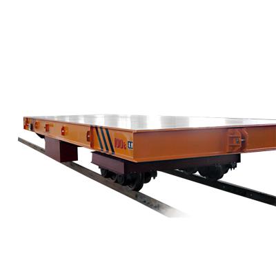 China 100t Electric Trackless Flat Transfer Cart Stainless Steel Four-Wheel 5-400T 1 Year Warranty à venda