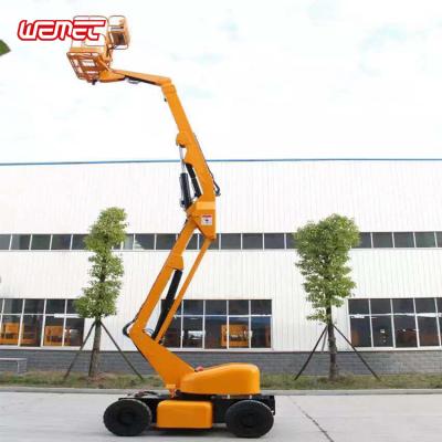 China Self-propelled articulating boom lift 14m diesel mobile aerial platform boom lift for sale