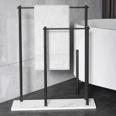 China With New Stone Hook 304 Stainless Steel Free Standing Towel Rack Bathroom Household Towel Rack for sale